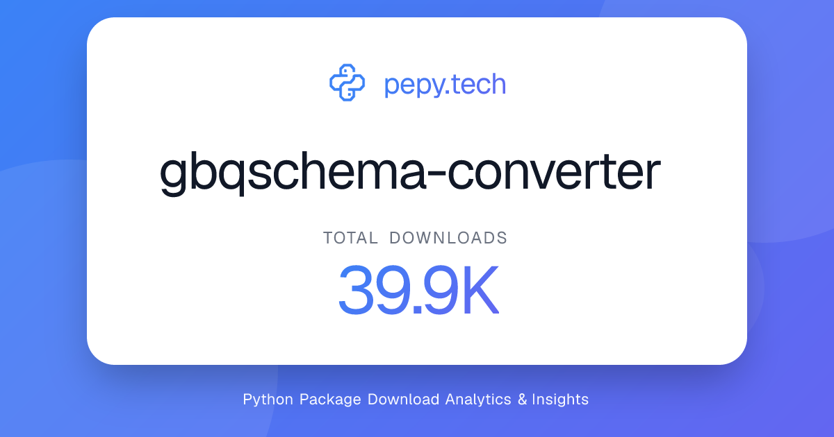gbqschema-converter download stats