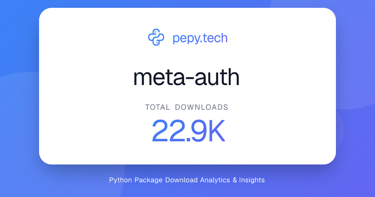 meta-auth · 22.9k downloads on PyPI