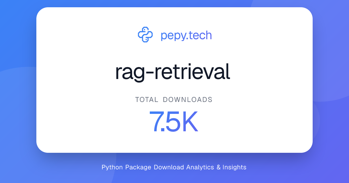 rag-retrieval · 6.9k downloads on PyPI