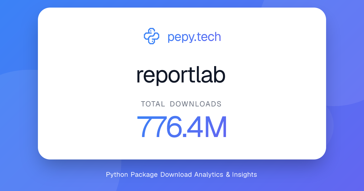 reportlab · 576.5M downloads on PyPI