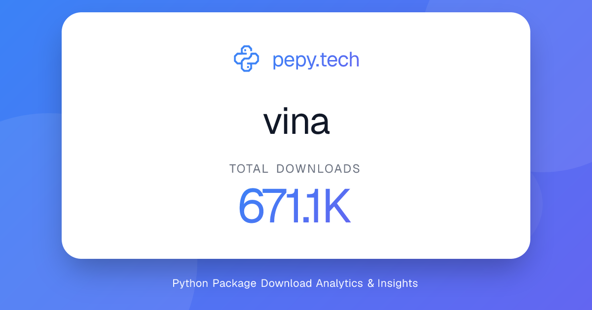 vina · 559.1k downloads on PyPI